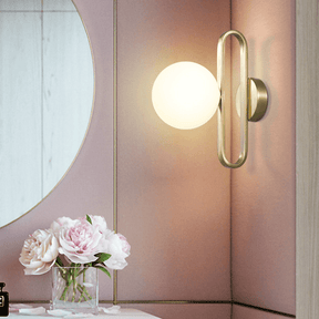 Arandela De Parede Dourada Lumina