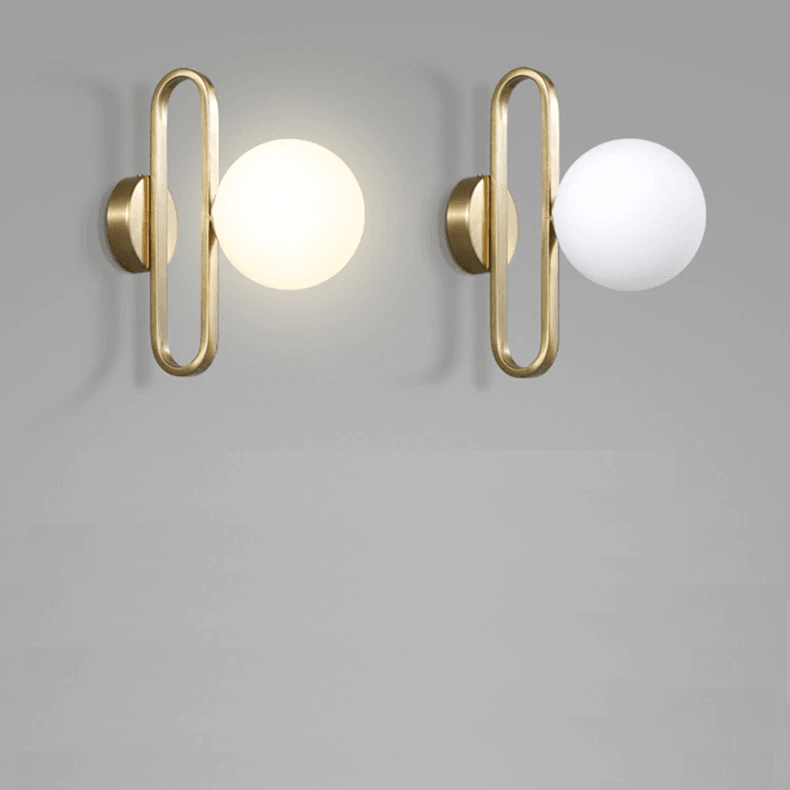 Arandela De Parede Dourada Lumina