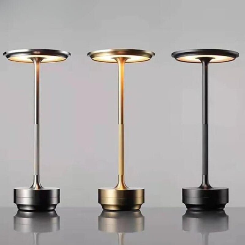 Luminária de Mesa LED Sem Fio com Ajuste de 3 Tons de Luz